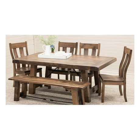 Settler's Trestle Maple Wood Dining Bench | CO