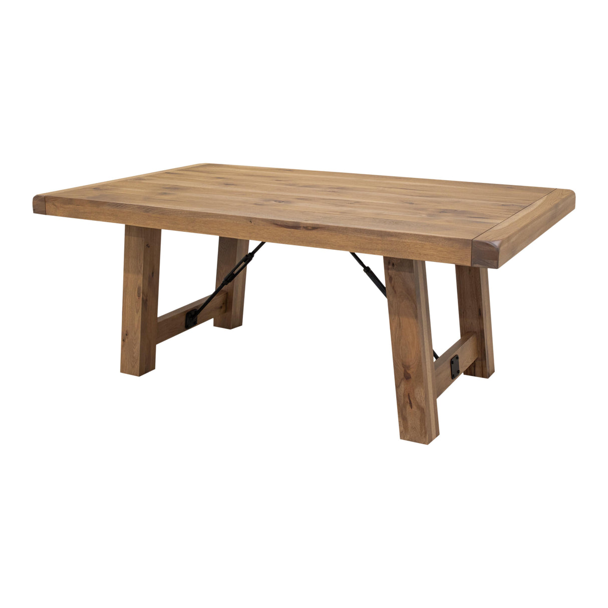 Settler's Trestle Hickory Wood Extending Dining Table | CO