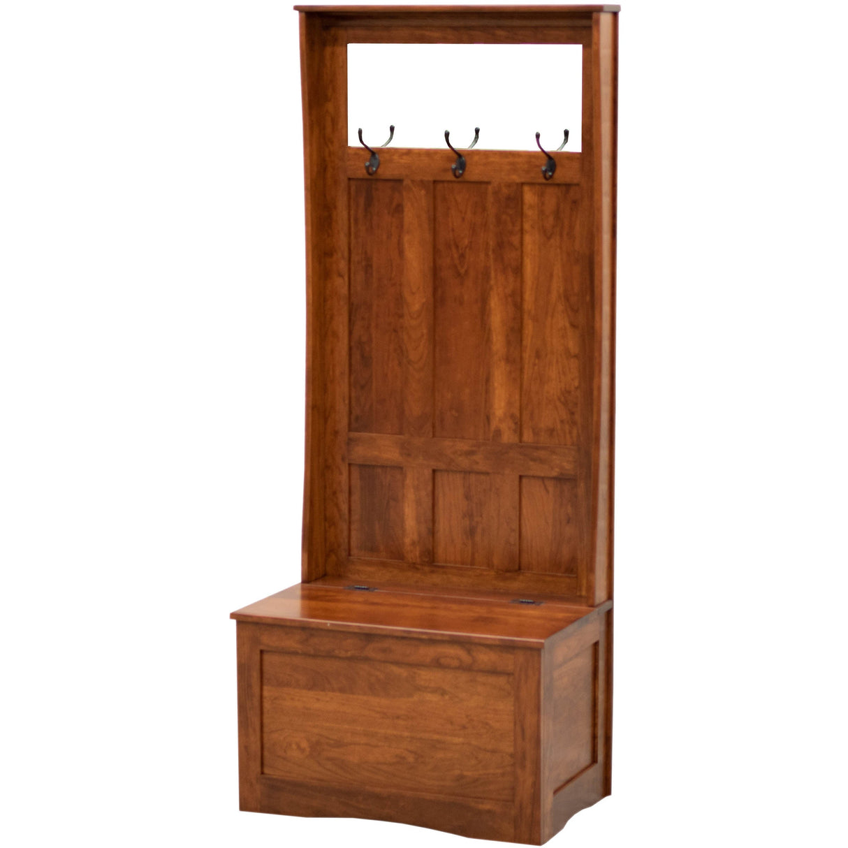 Shaker Cherry Wood Hall Tree Bench | MC