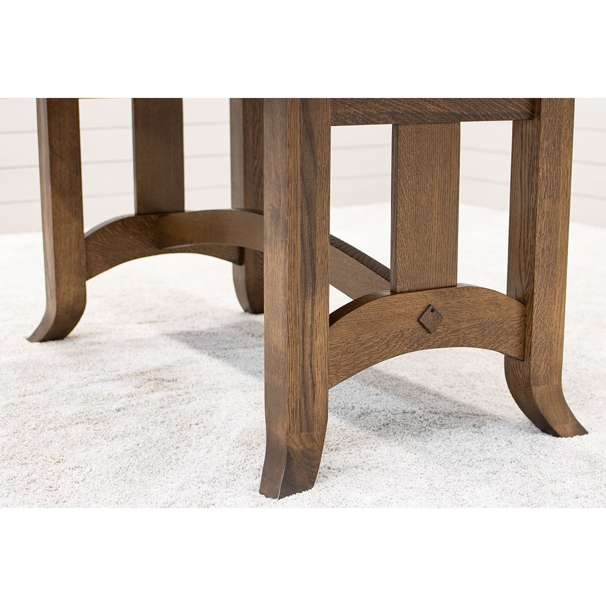 Shaker Hill White Oak Wood Extending Dining Table | CO