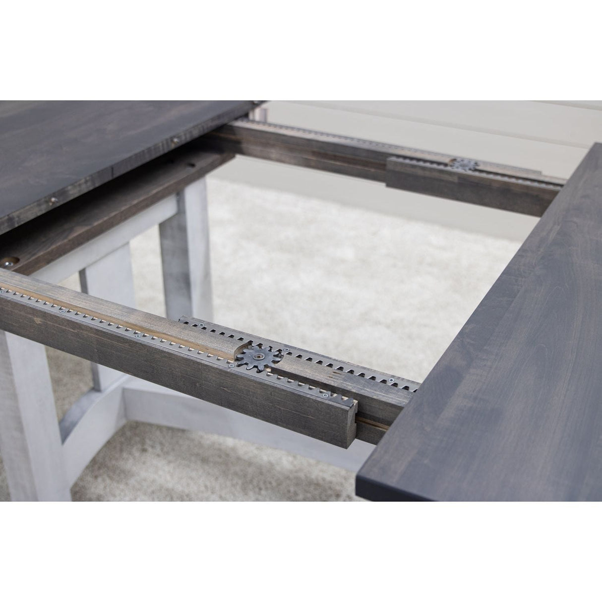 Shaker Hill White & Wood Extending Dining Table | M-AV&GS