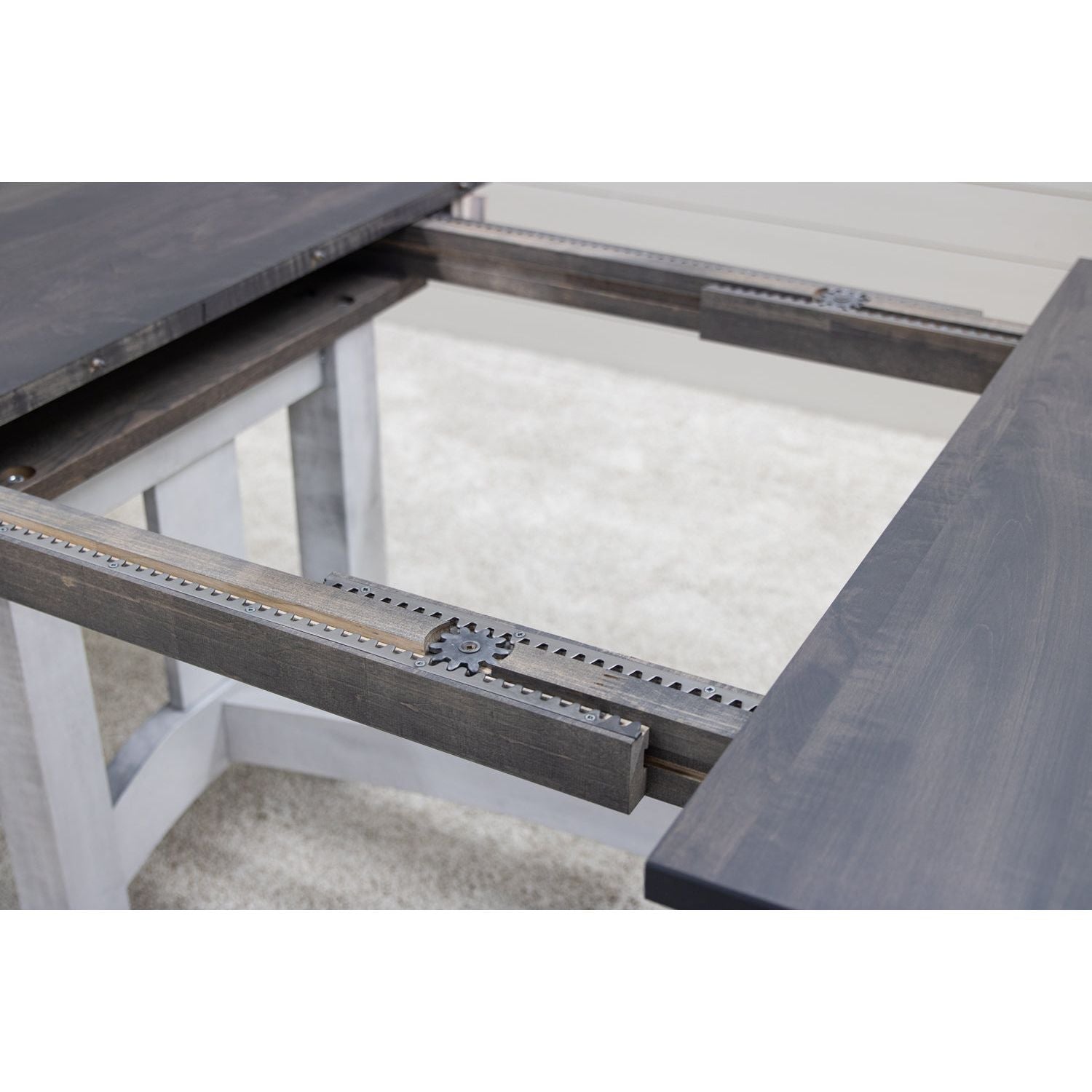 Shaker Hill White & Wood Extending Dining Table | M-AV&GS