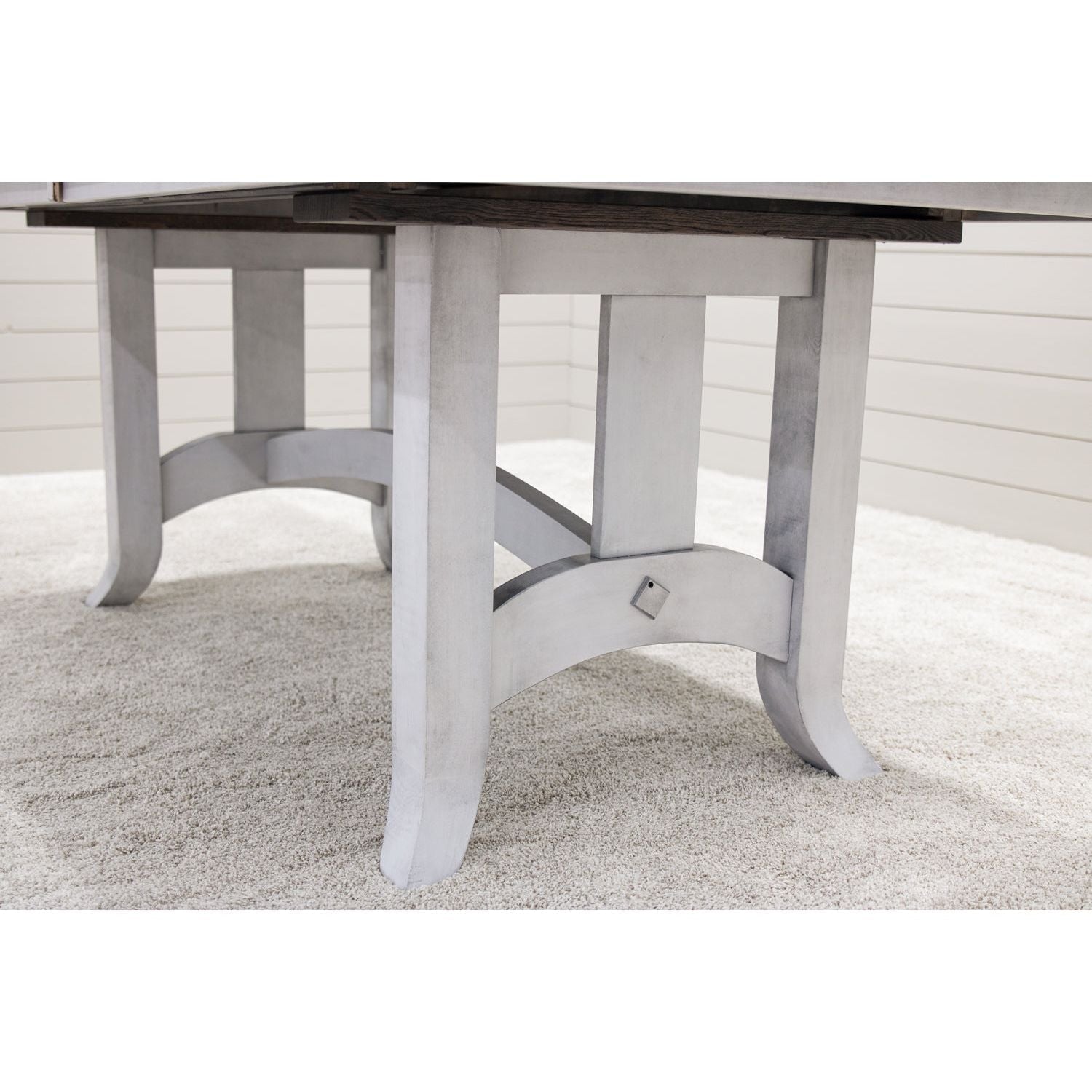 Shaker Hill White & Wood Extending Dining Table | M-AV&GS