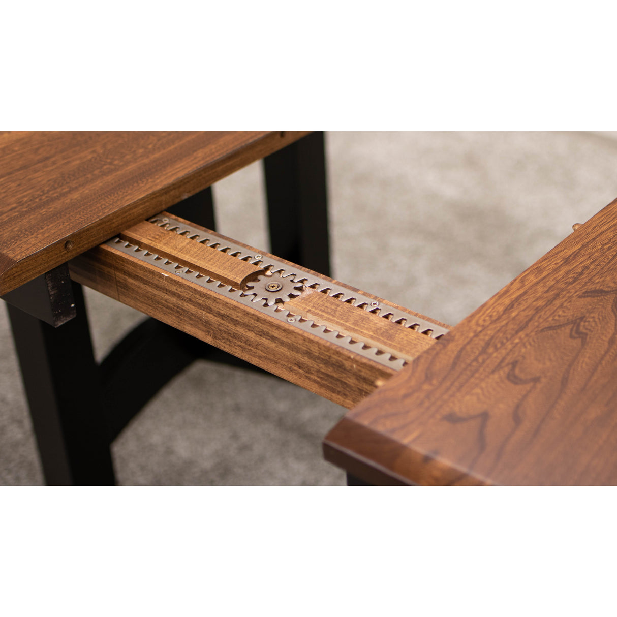 Shaker Hill Black & Wood Extending Dining Table | M-EB&E-MC