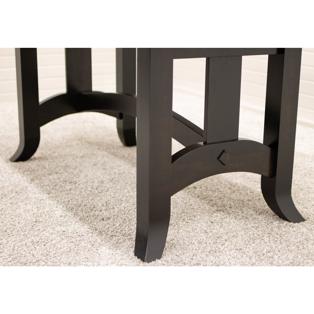 Shaker Hill Black & Wood Extending Dining Table | M-EB&E-MC