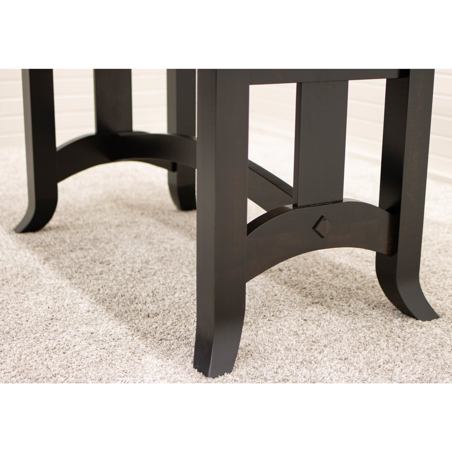 Shaker Hill Black & Wood Extending Dining Table | M-EB&E-MC