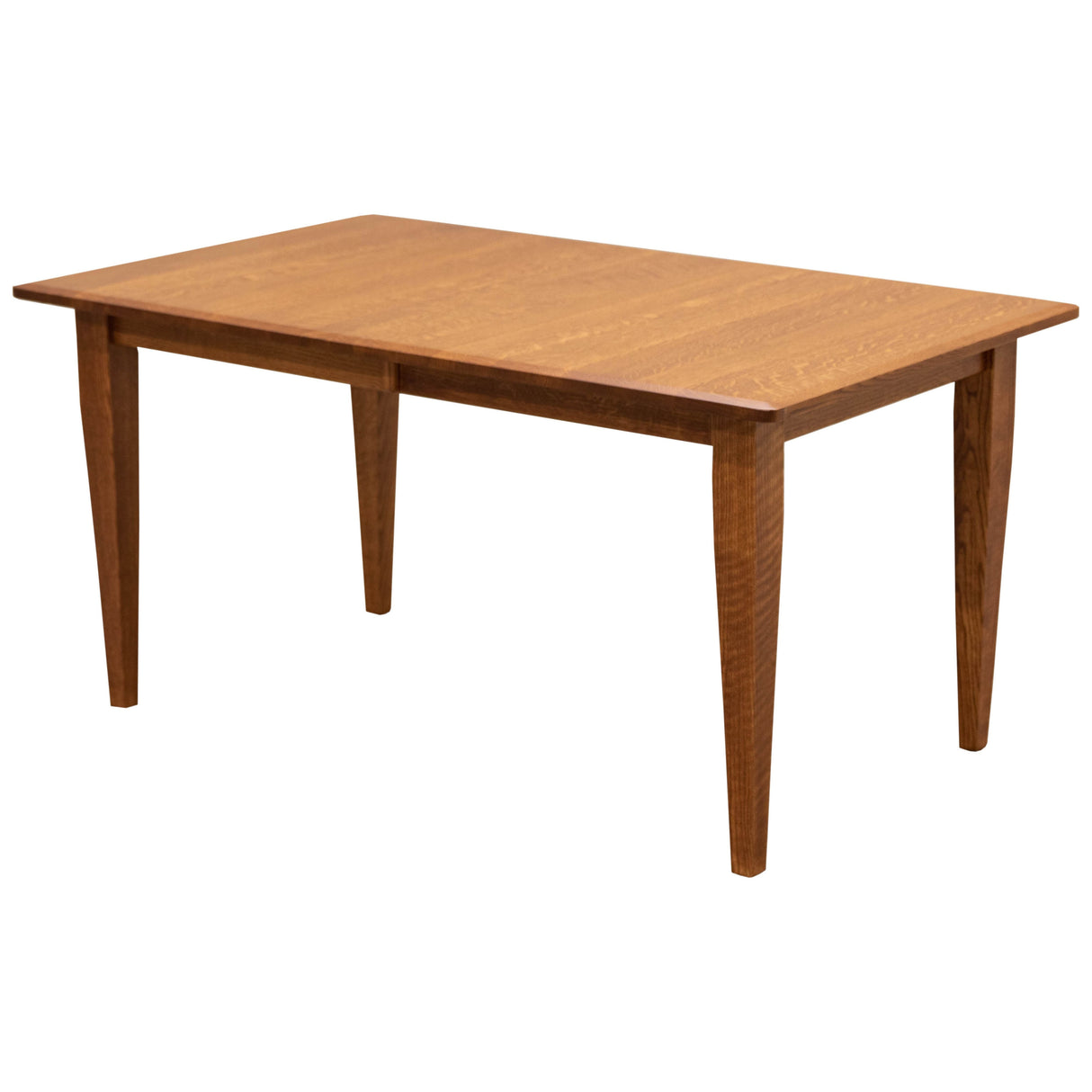 Lakeland Shaker Small Quarter Sawn White Oak Wood Extending Dining Table | MC