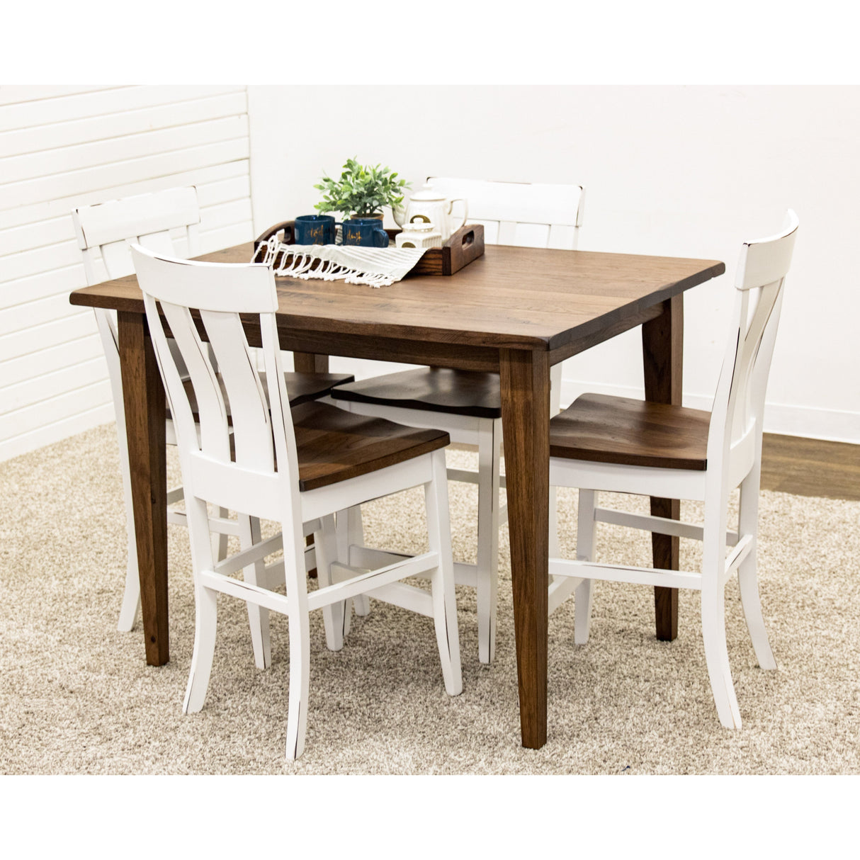 Camden Shaker Hickory Wood Extending Pub Table | CO