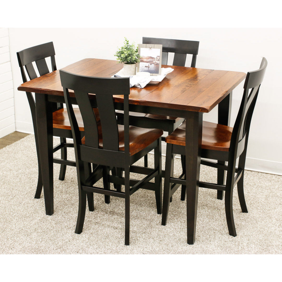 Camden Shaker Black & Wood Extending Pub Table | M-EB&C-MC