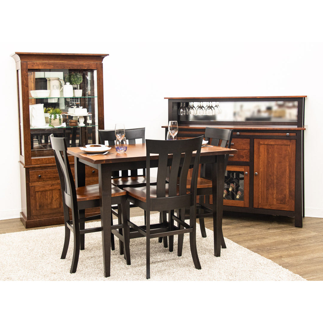 Camden Shaker Black & Wood Extending Pub Table | M-EB&C-MC