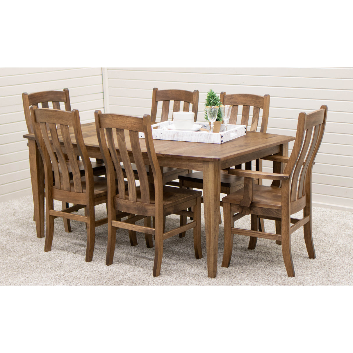 Classic Shaker Hickory Wood Extending Dining Table | CO