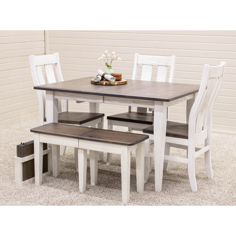 Arlington Straight Top White & Wood Side Dining Chair | O-GW&RWO-SB