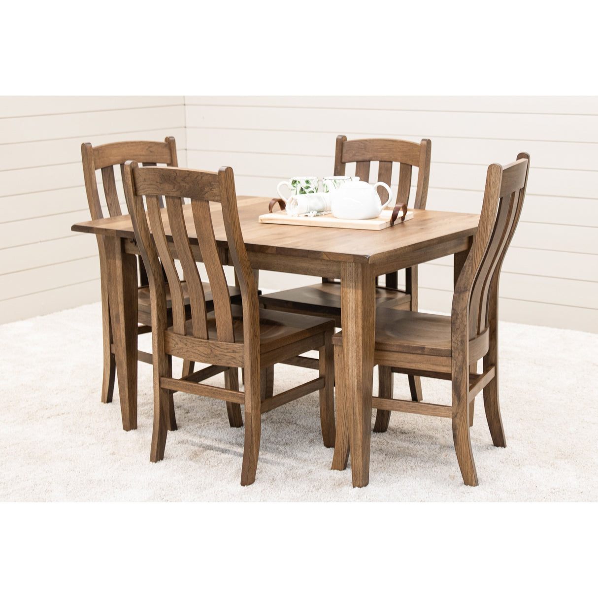 Lakeland Shaker Small Hickory Wood Extending Dining Table | CO