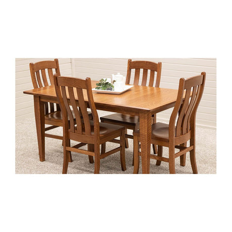 Lakeland Shaker Small Quarter Sawn White Oak Wood Extending Dining Table | MC