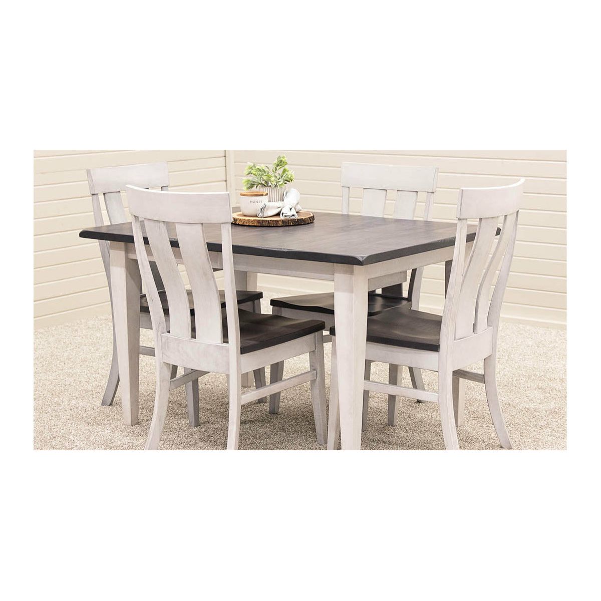 Lakeland Shaker Small White & Wood Extending Dining Table | M-AV&GS
