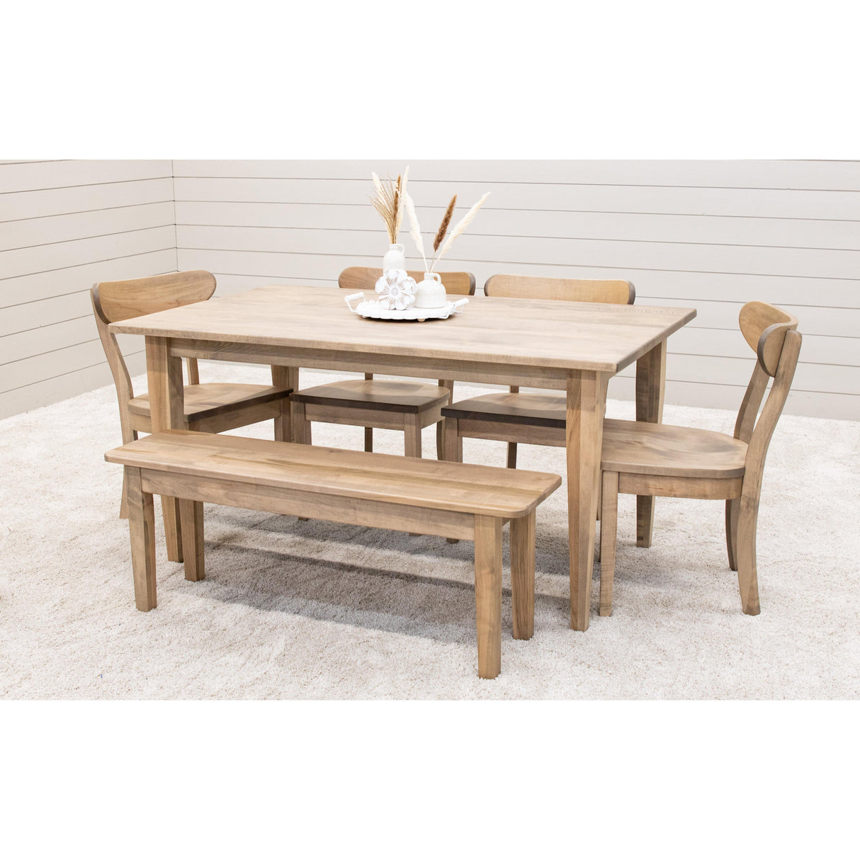 Shaker Mid Century Maple Wood Dining Table | DS