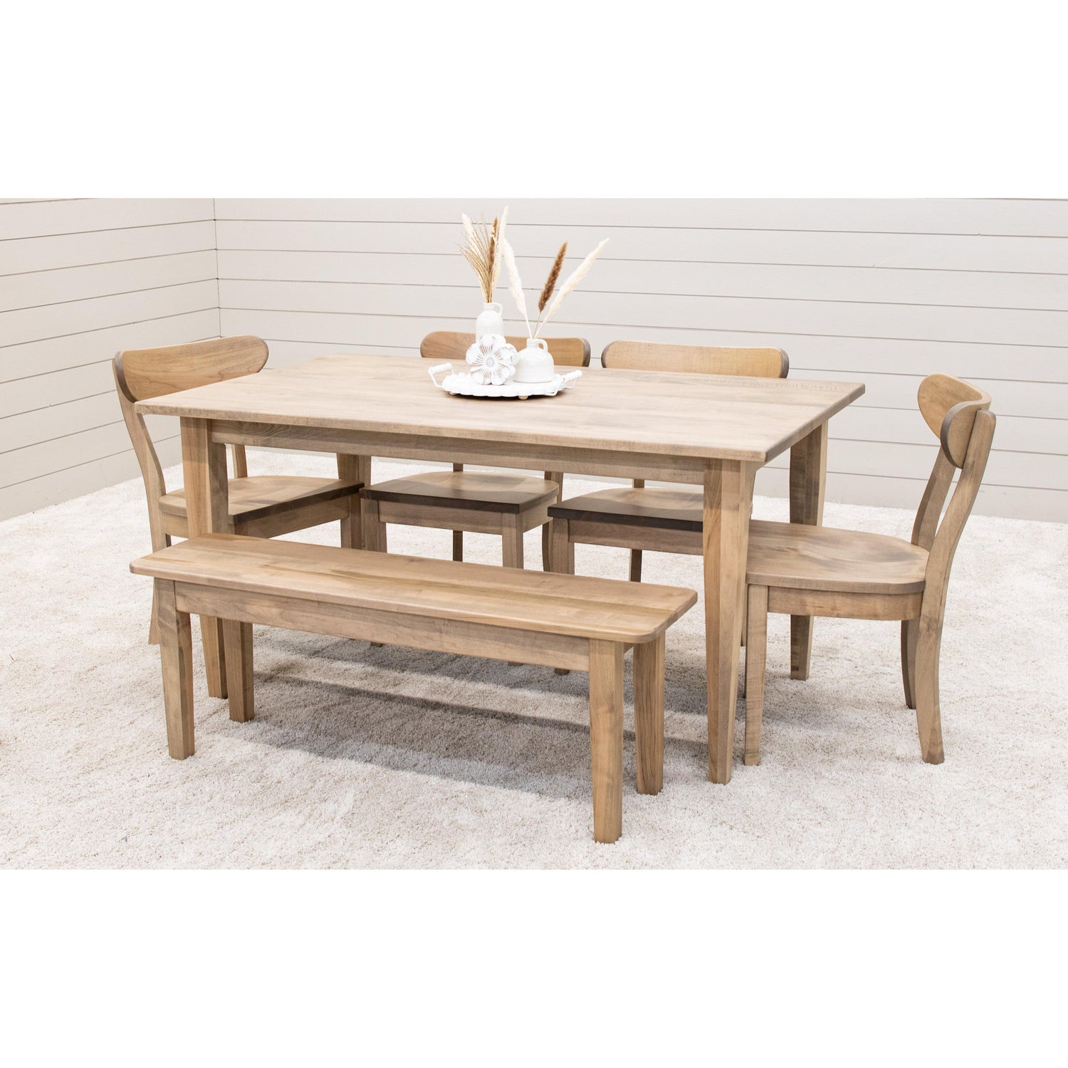 Shaker Mid Century Maple Wood Dining Table | DS