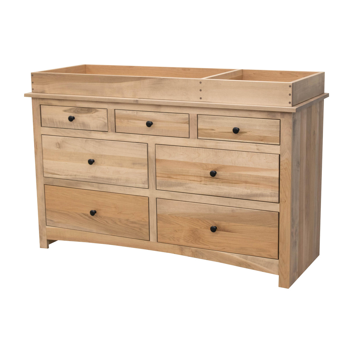 Shaker Maple Wood 7-Drawer Nursery Dresser with Changing Topper | BLS