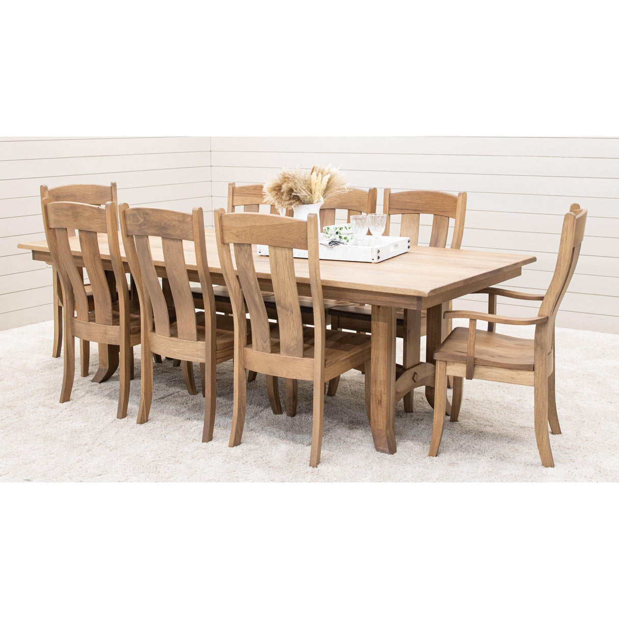 Shaker Hill Hickory Wood Extending Dining Table | WB