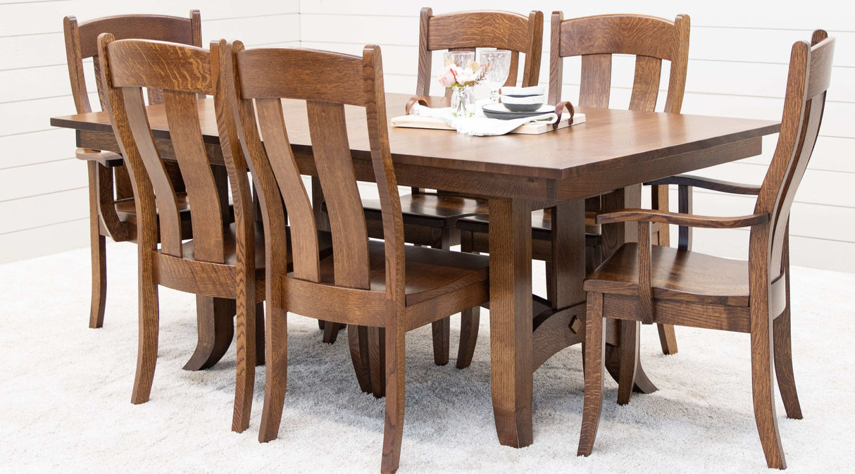 Austin Quarter Sawn White Oak Wood Arm Dining Chair | ASB