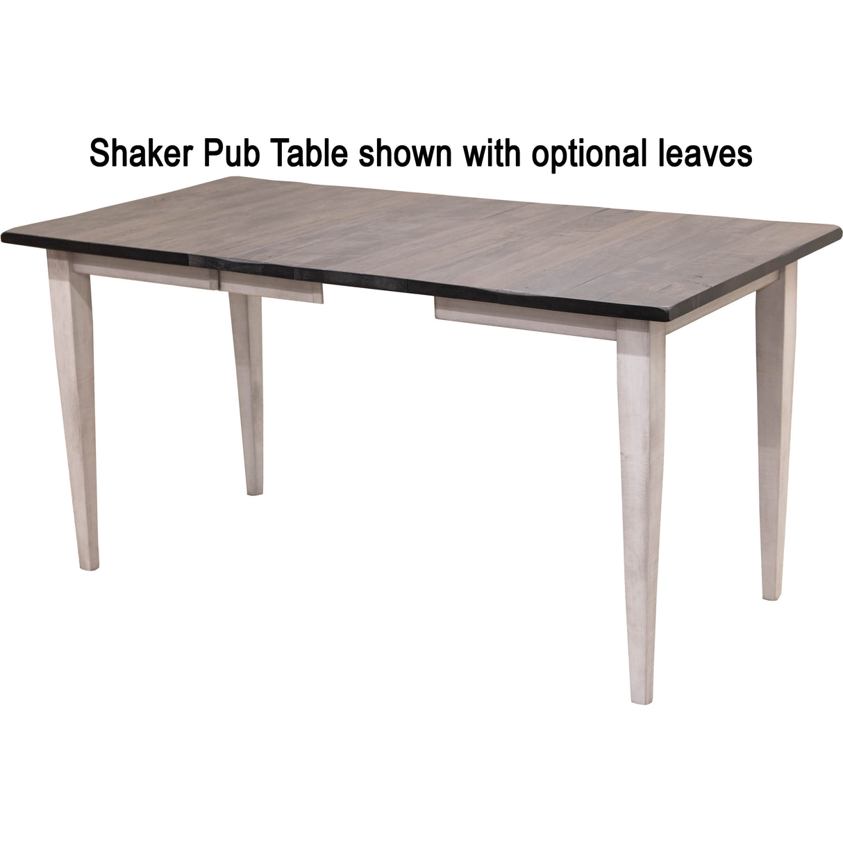 Camden Shaker White & Wood Extending Pub Table | M-DW&RWO-GRB