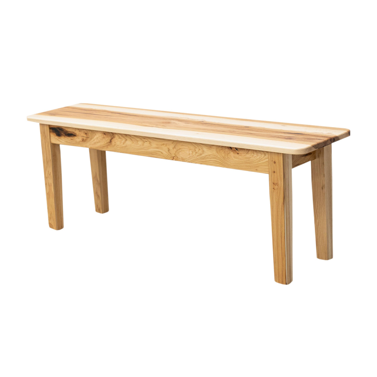 Shaker Leg Hickory Wood Dining Bench | NAT