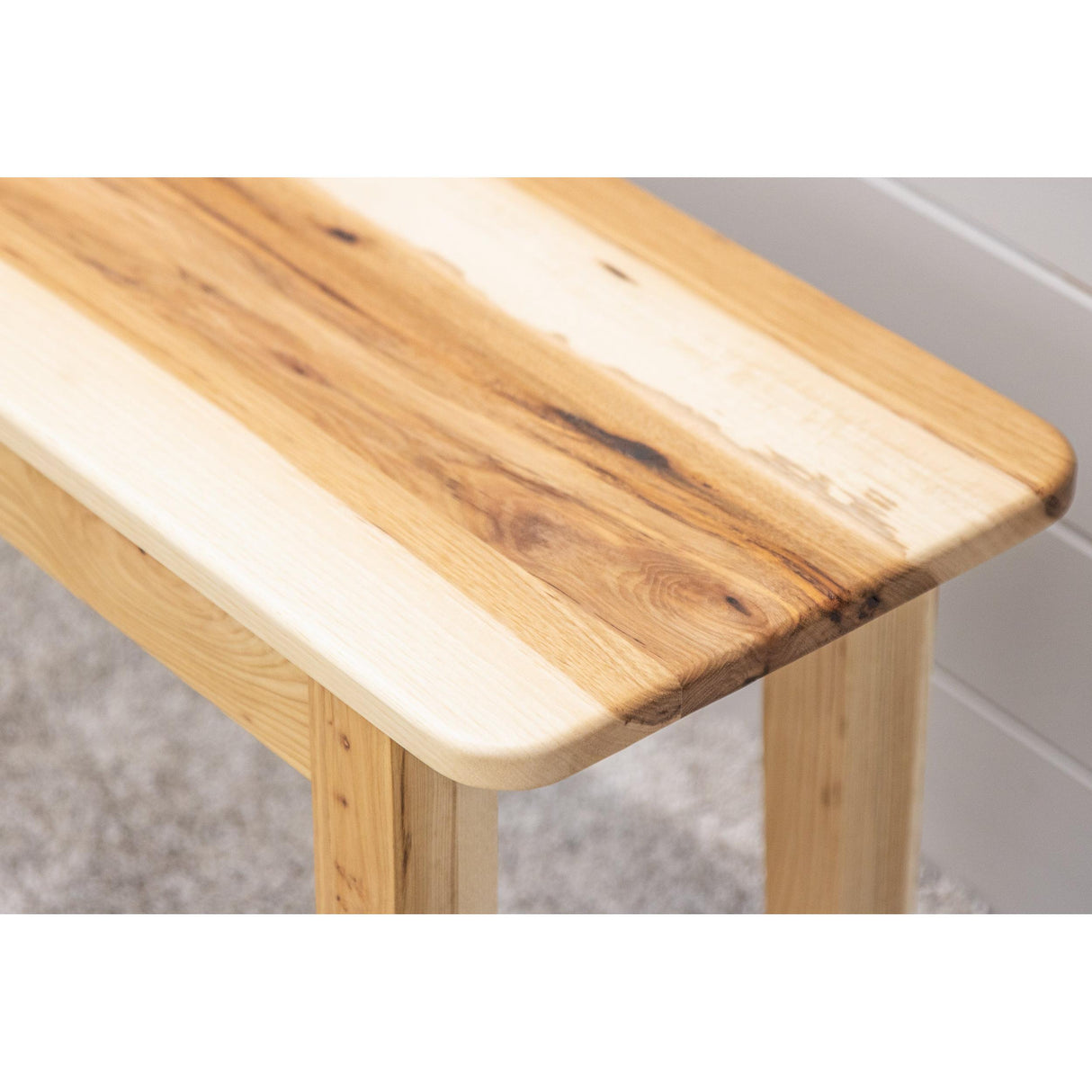 Shaker Leg Hickory Wood Dining Bench | NAT