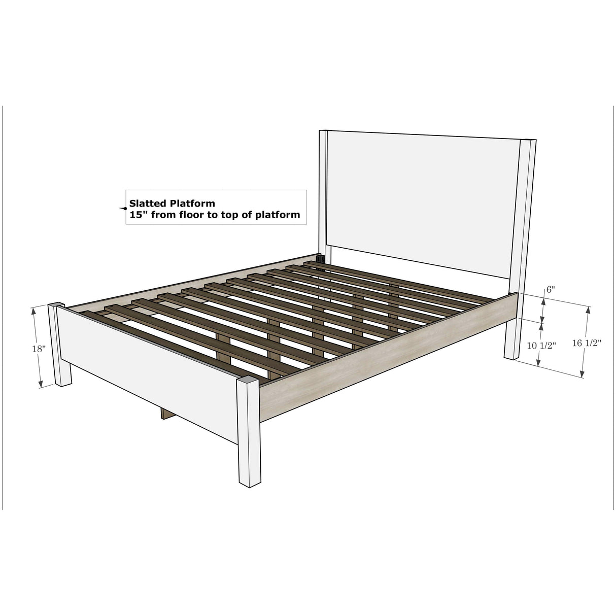 Hudson King Walnut Wood Bed with Upholstered Headboard | NAT