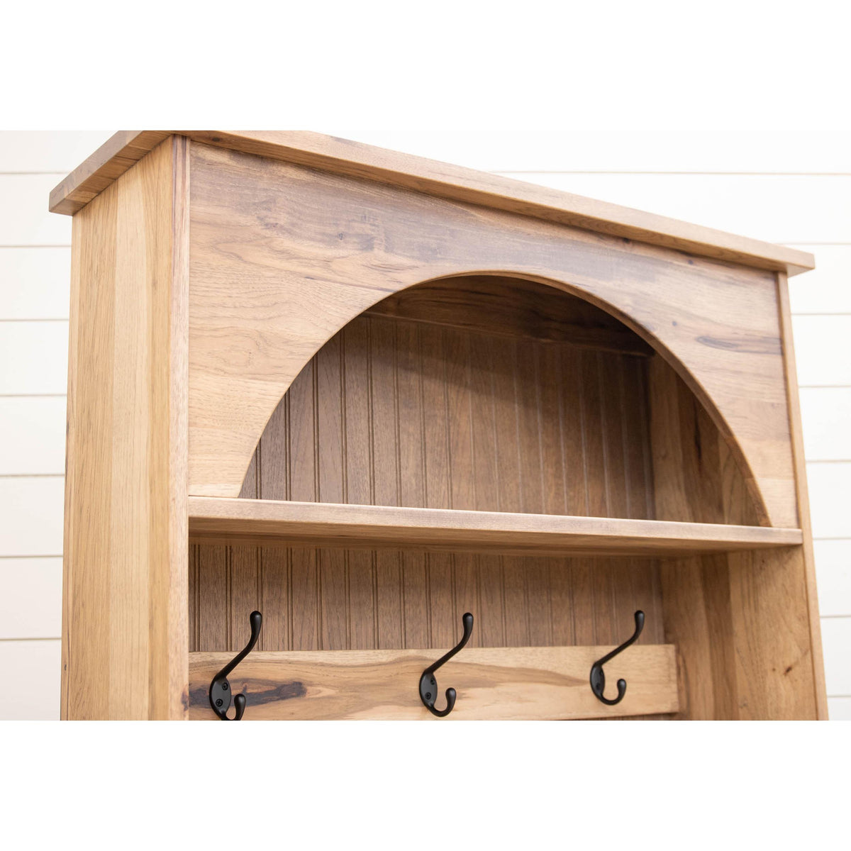 St. Louis Hickory Wood Hall Tree Bench | WB