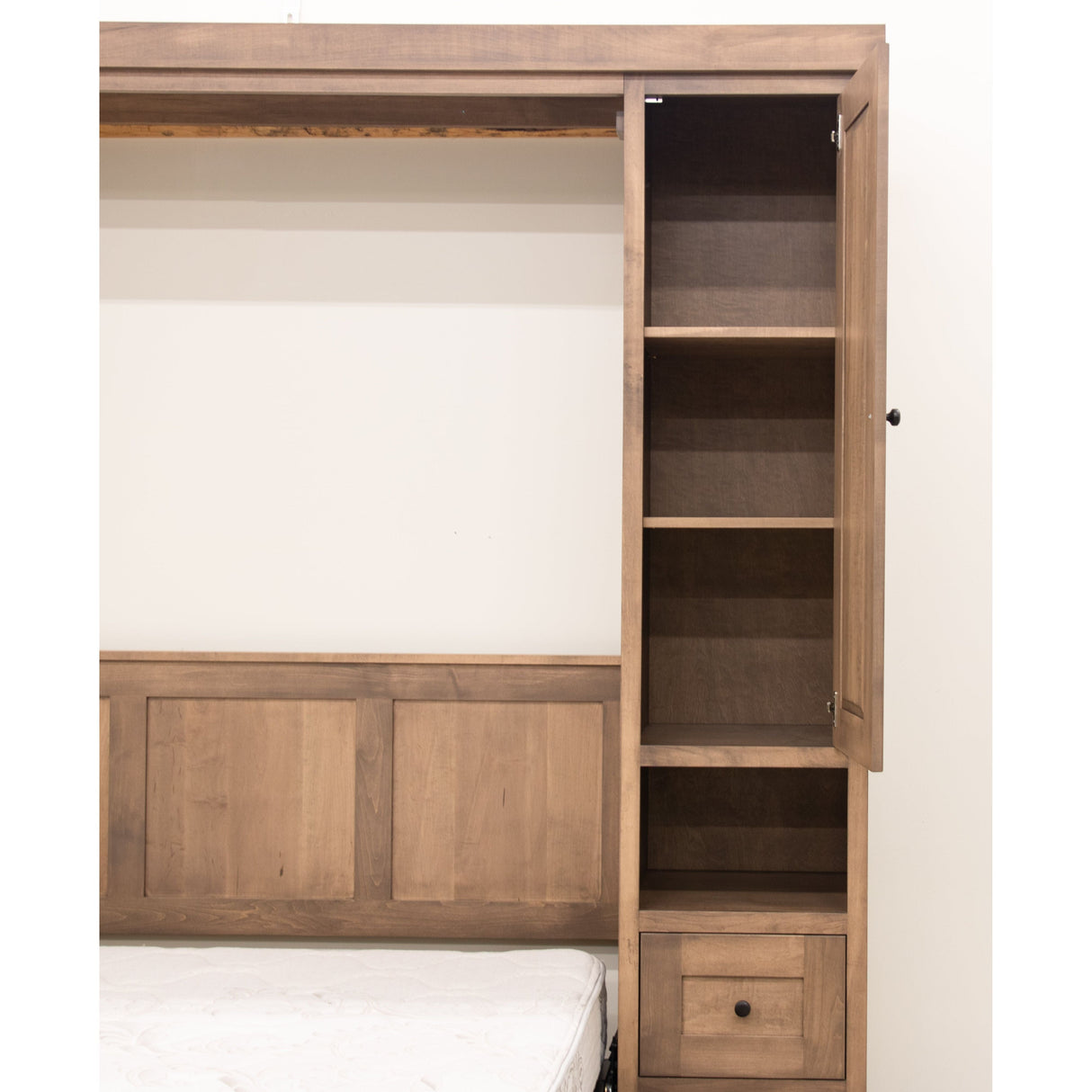 Sunset Hideaway Maple Wood Murphy Wall Bed with Bookcases | WB