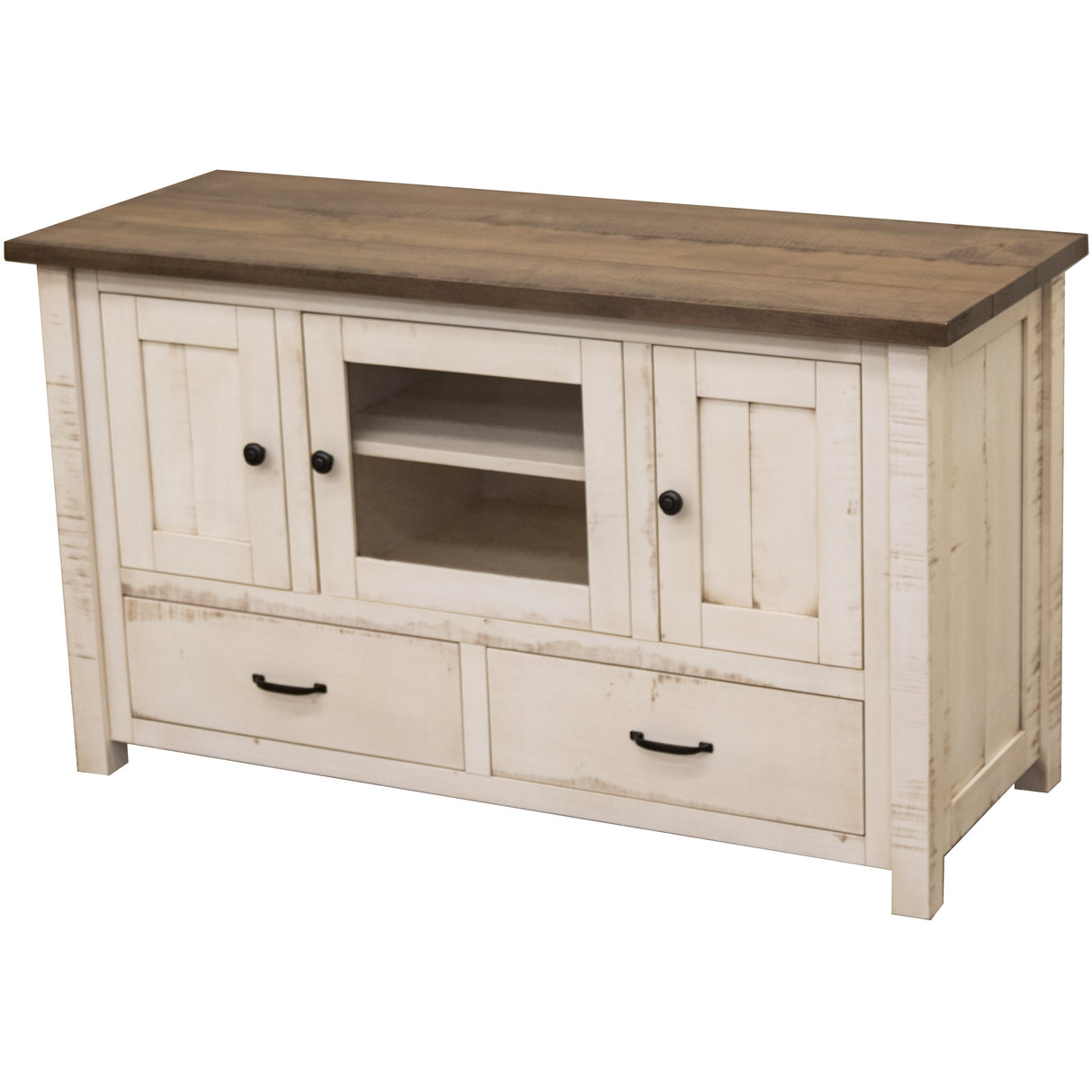 Arcadia 52" White & Wood TV Console | M-CS&DCD