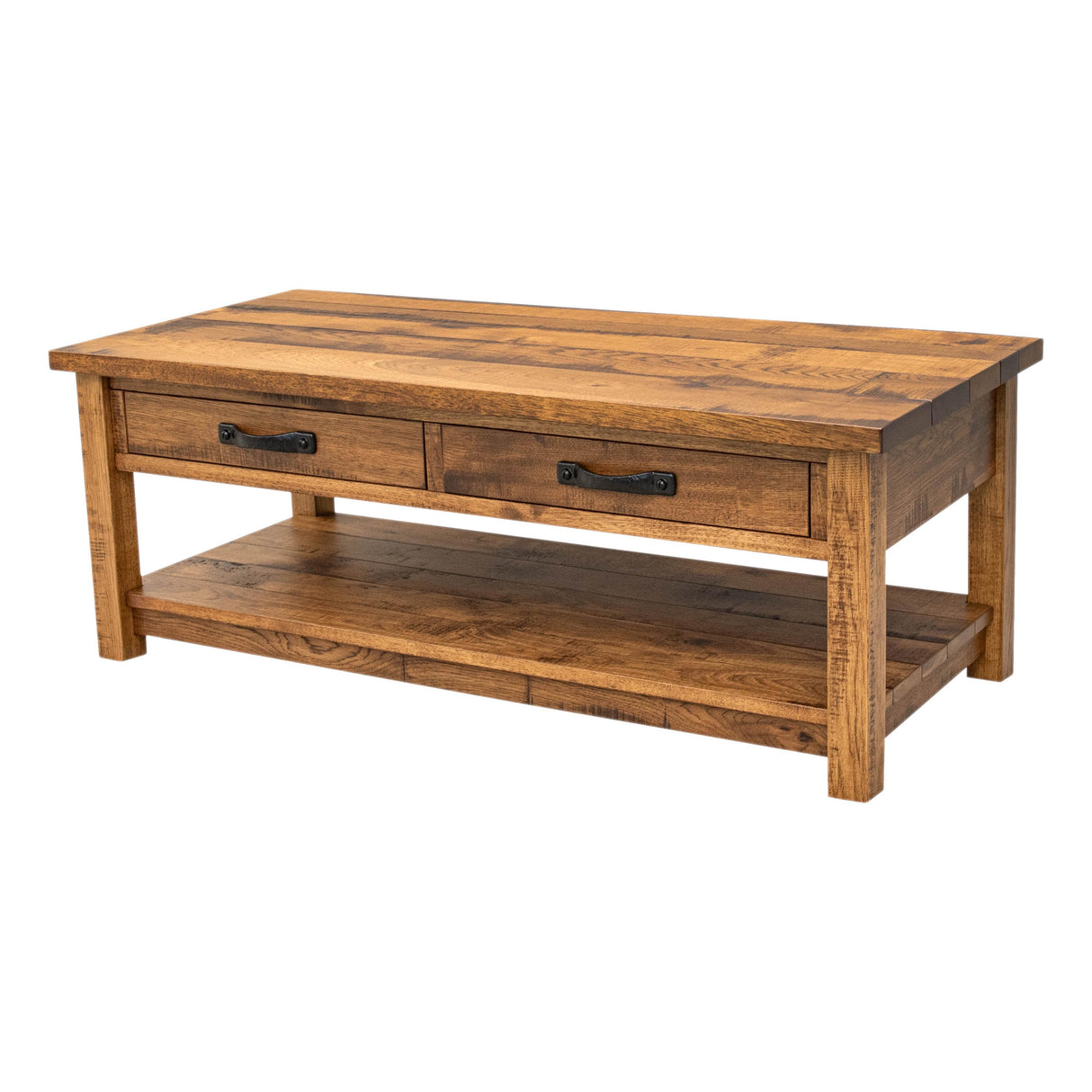 Arcadia Hickory Wood Rectangle Open Coffee Table | HC