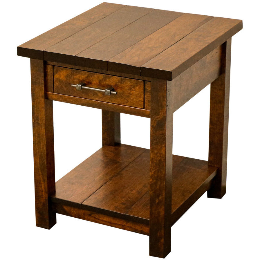 Arcadia Cherry Wood Large Square Open End Table | ASB