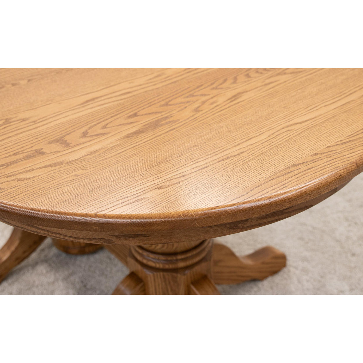 Traditional Double Pedestal Oak Wood Extending Dining Table | S-14