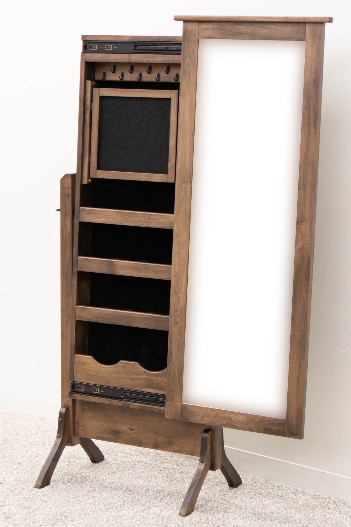 Shaker Sliding Jewelry Cheval Mirror