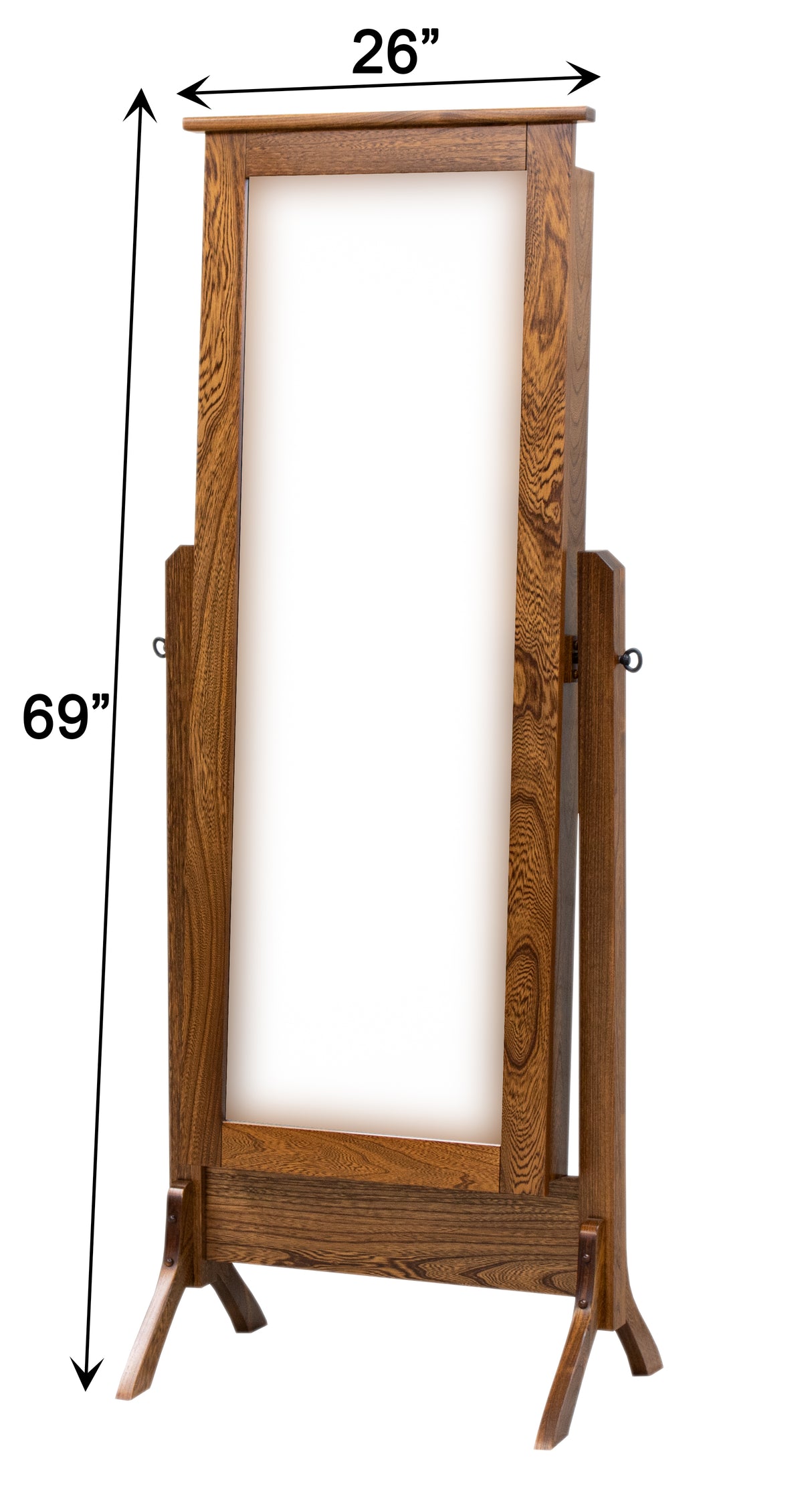 Shaker Sliding Jewelry Cheval Mirror