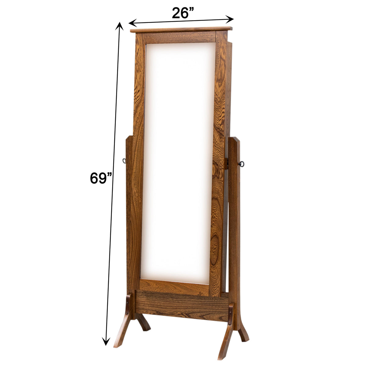 Shaker Sliding Jewelry Cheval Mirror