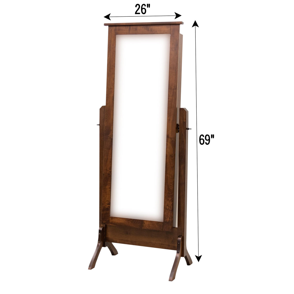 Shaker Sliding Jewelry Cheval Mirror