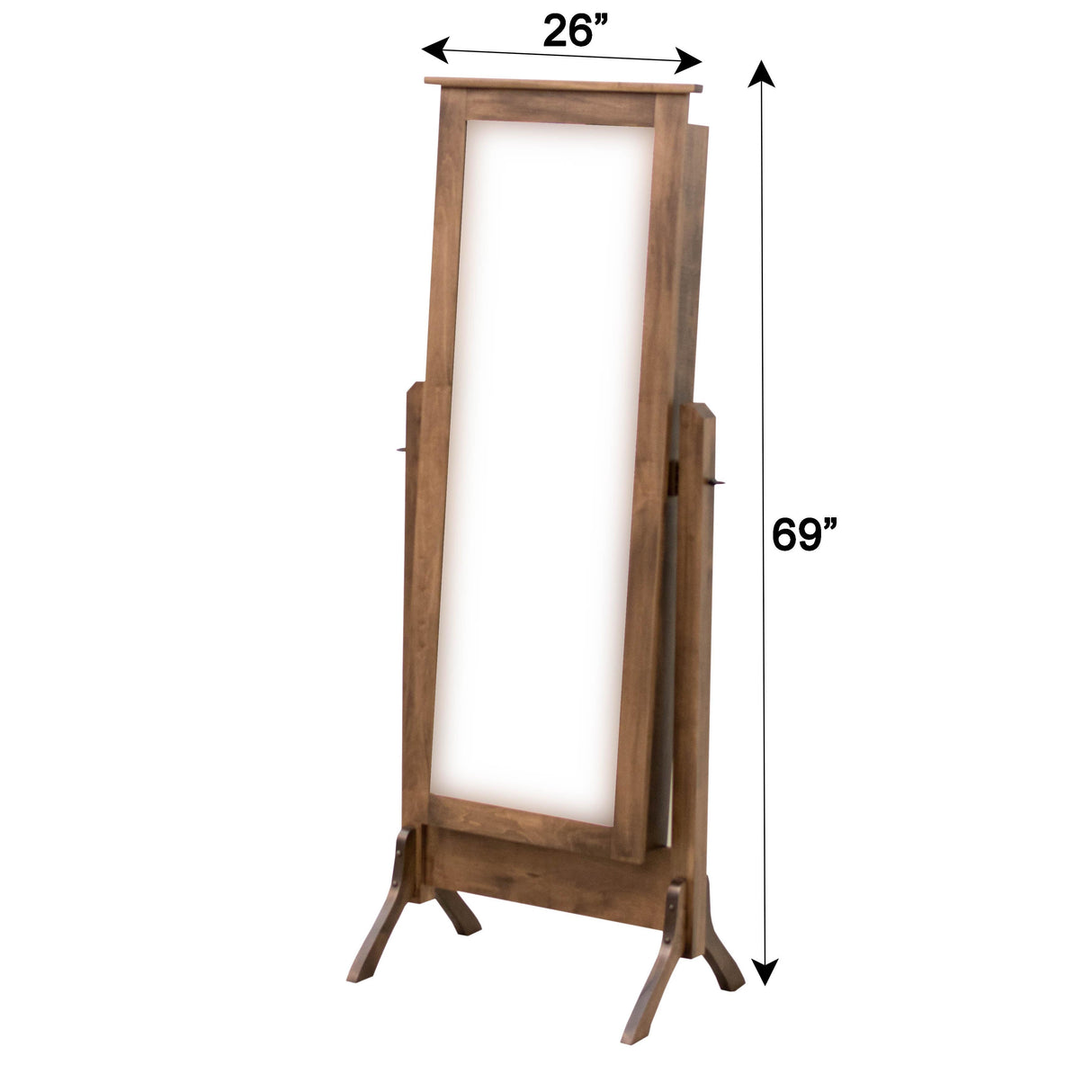 Shaker Sliding Jewelry Cheval Mirror