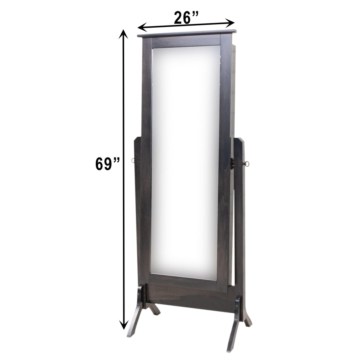 Shaker Sliding Jewelry Cheval Mirror