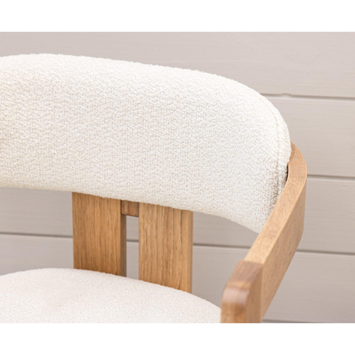 Tulsa Hickory Wood Mid Century Dining Chair with Fabric Seat & Back | WB