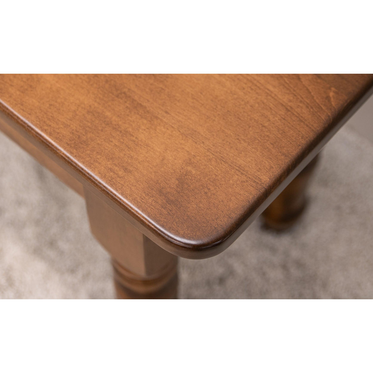 Turned Leg Maple Wood Dining Bench | BOS