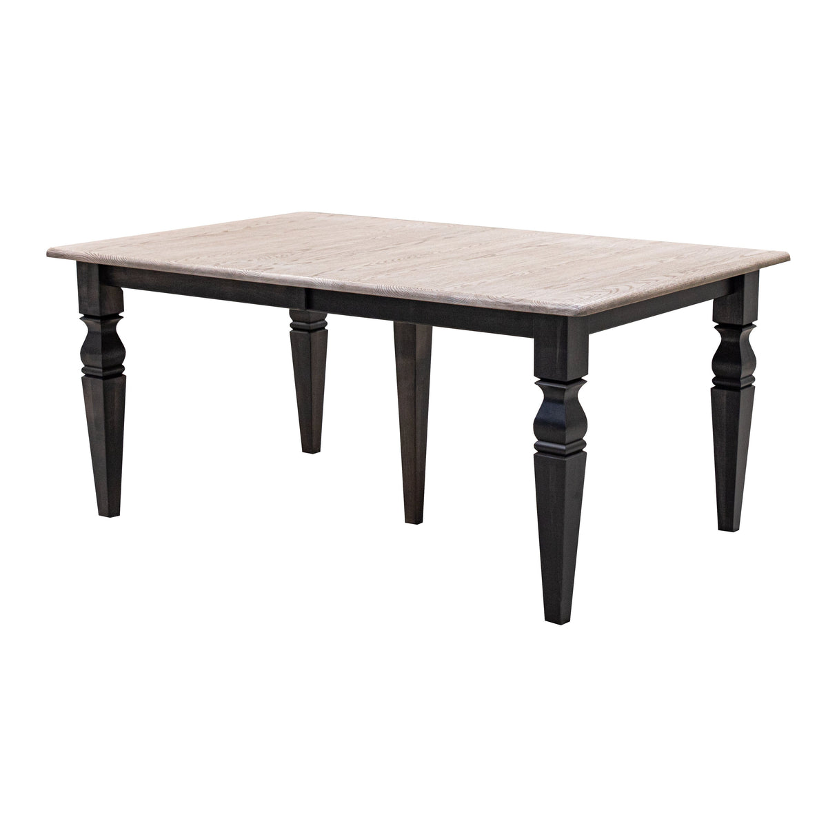Classic Turned Cam Leg Black & Wood Extending Dining Table | M-DK&O-SS