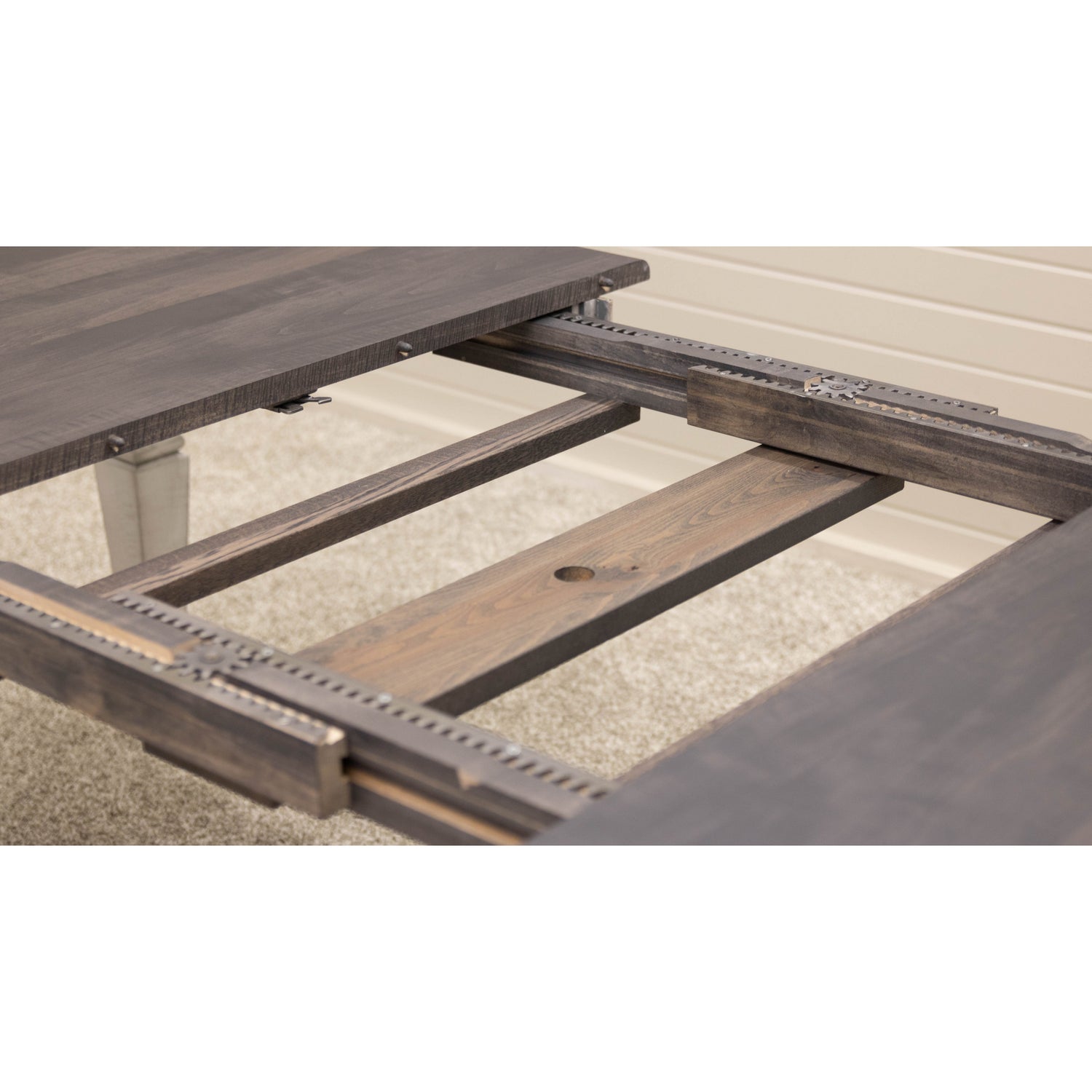 Classic Turned Cam Leg White & Wood Extending Dining Table | M-AV&GS