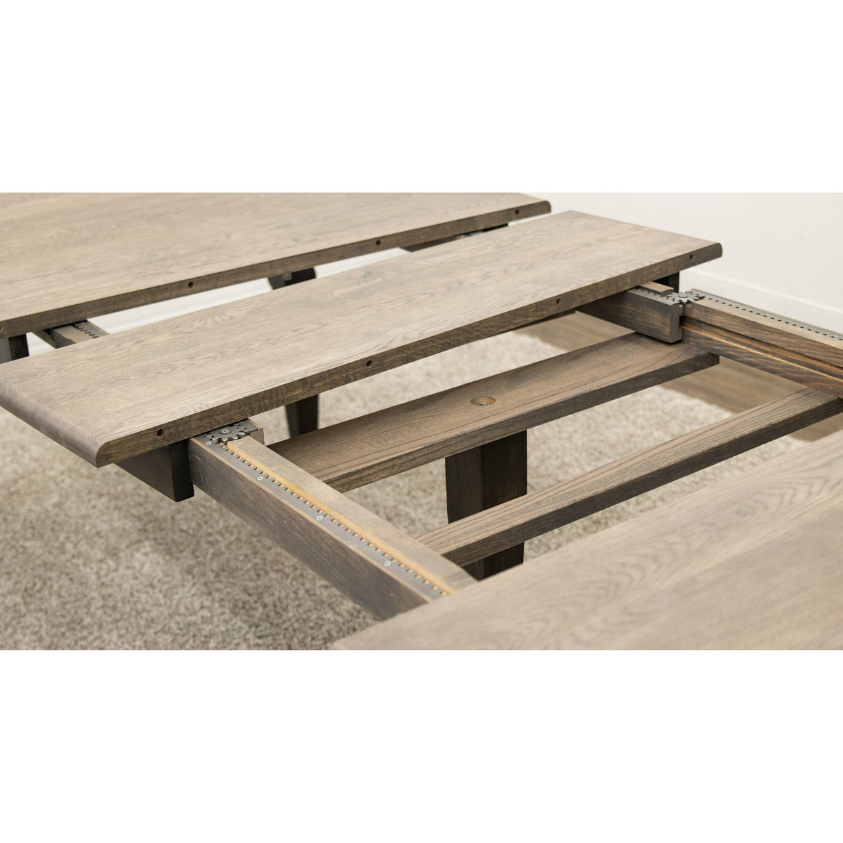 Classic Turned Cam Leg Black & Wood Extending Dining Table | M-DK&O-SS