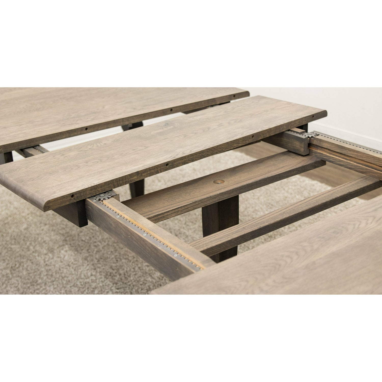 Classic Turned Cam Leg Black & Wood Extending Dining Table | M-DK&O-SS