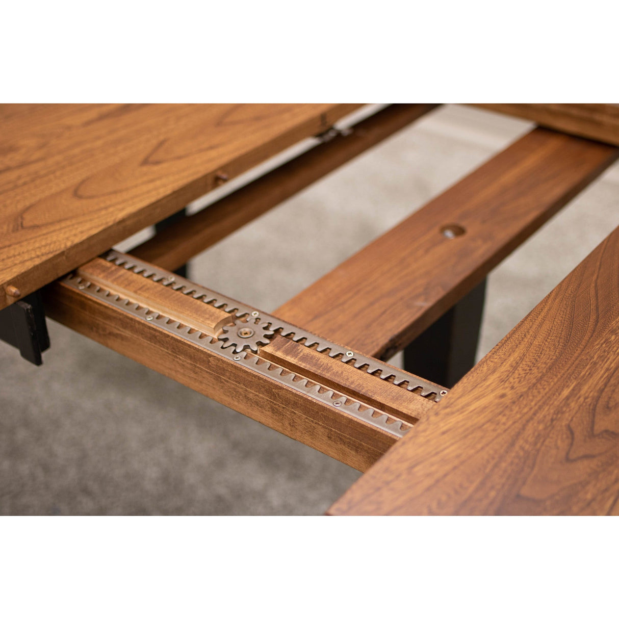 Classic Turned Cam Leg Black & Wood Extending Dining Table | M-EB&E-MC