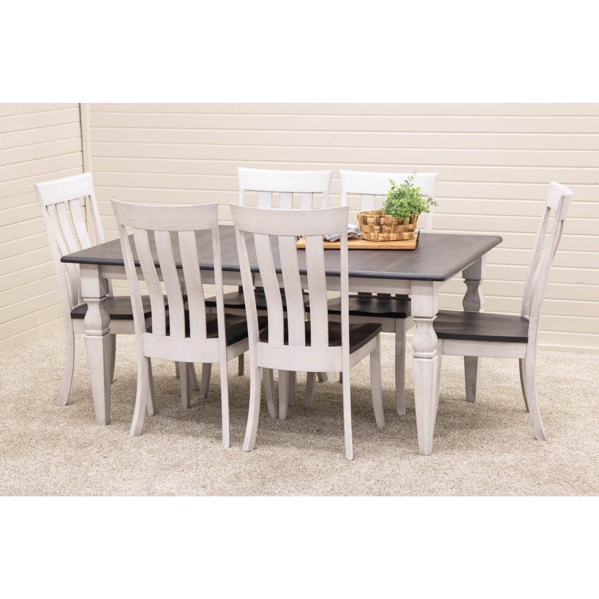 Classic Turned Cam Leg White & Wood Extending Dining Table | M-AV&GS