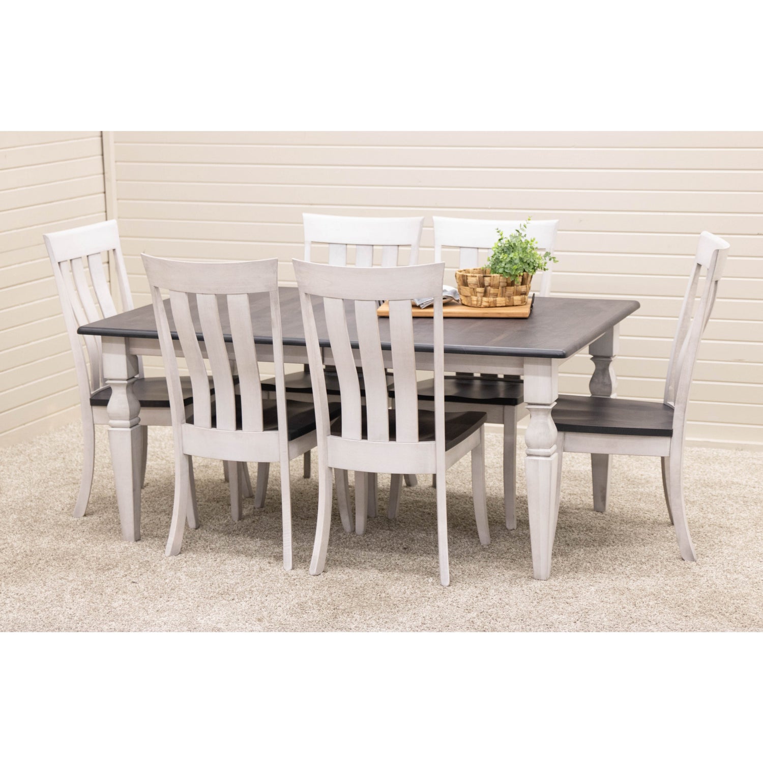 Classic Turned Cam Leg White & Wood Extending Dining Table | M-AV&GS