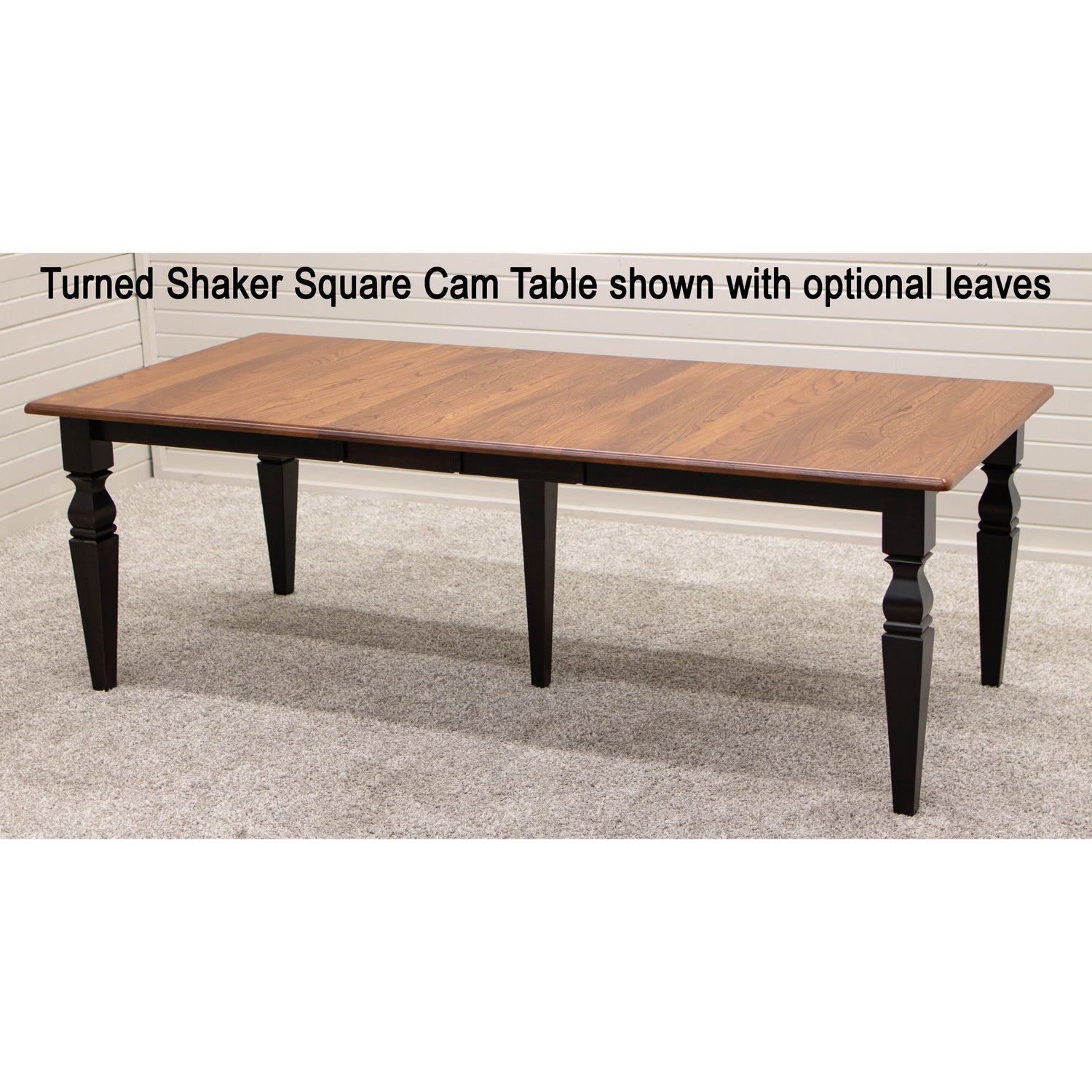 Classic Turned Cam Leg Maple Wood Extending Dining Table | WB